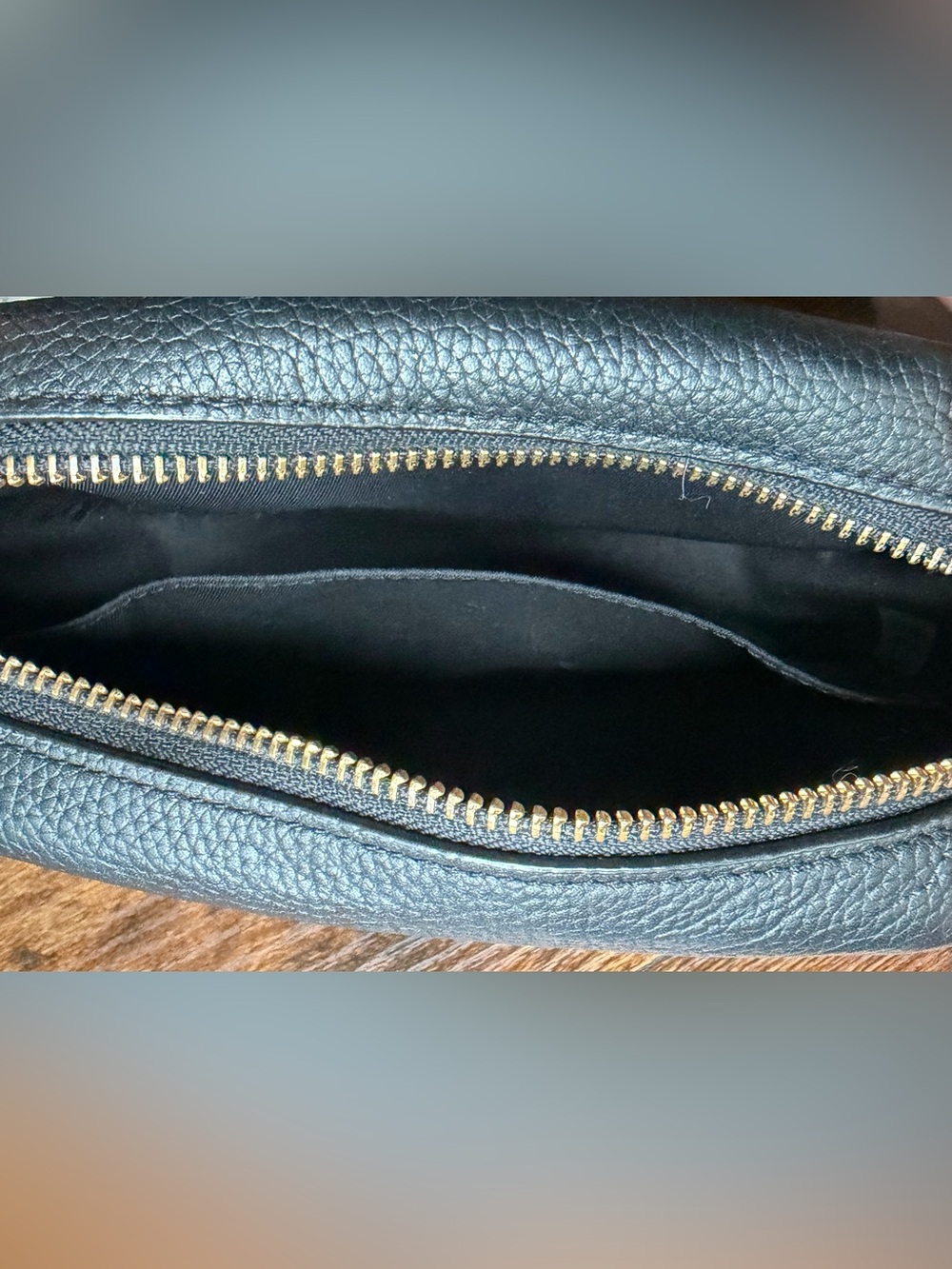 Tory Burch Kira Black Pebbled Leather Crossbody with Gold Hardware - Picture 7 of 8